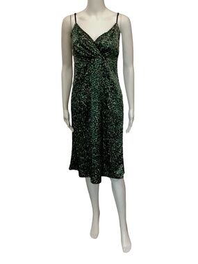 Euforia Silk Print Midi Length Dress Size: M